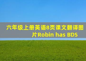 六年级上册英语8页课文翻译图片Robin has BDS